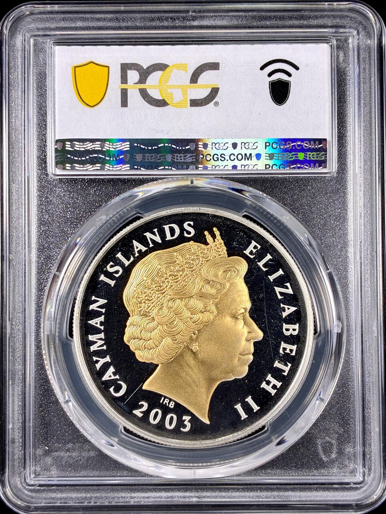 【雨安】【直播拍卖】【第0126期-评级币章】2026-01-24 周六 19:30 [评级现代] Cayman Islands 开曼群岛 2元 2003年 英国皇家园艺学会 PCGS-PR67DCAM 精制币