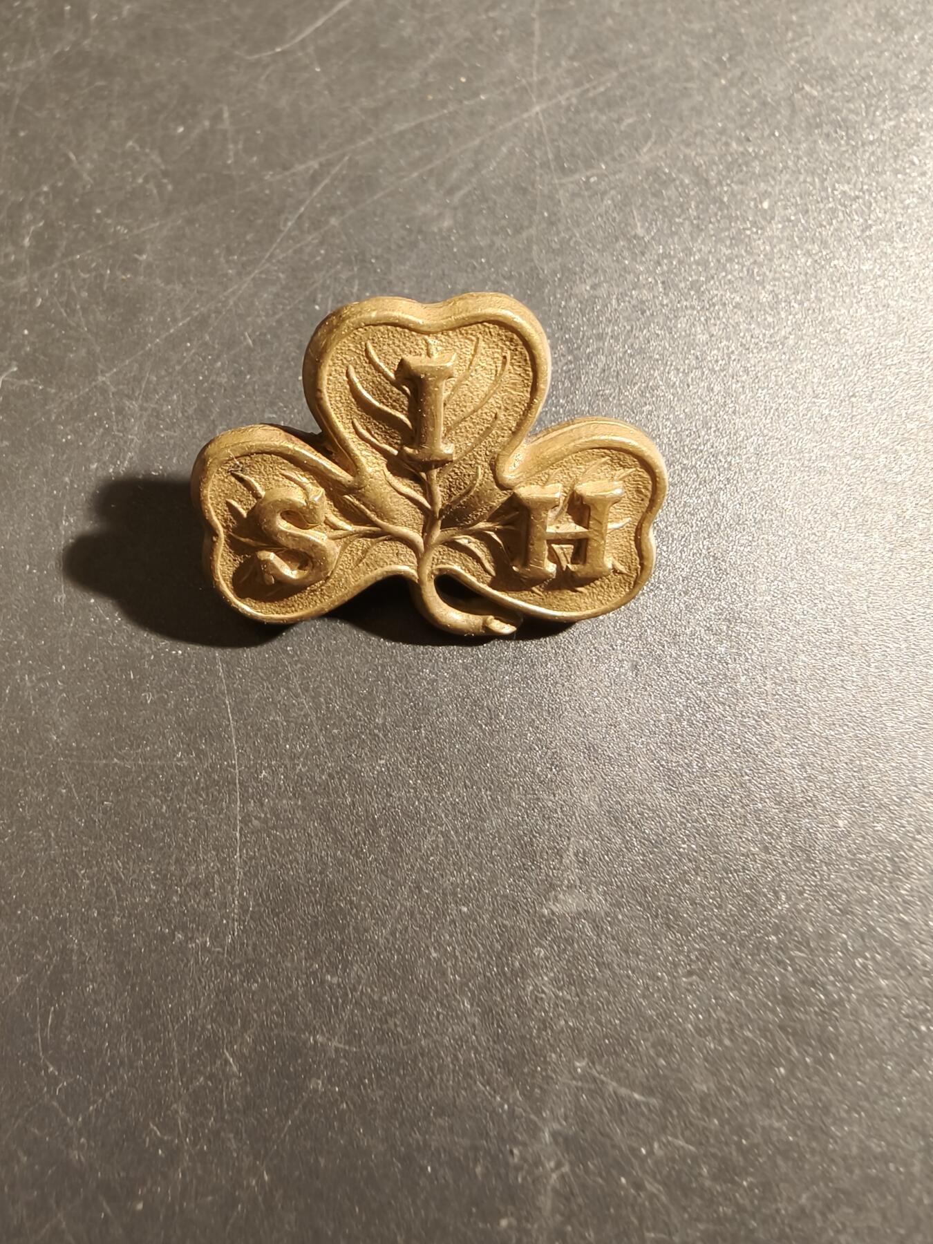 老王徽章第178期 英国南爱尔兰骠骑兵团帽徽    一战时期