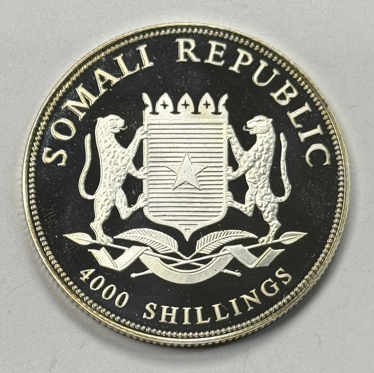 S&S Numismatic世界钱币-拍卖 第119期  索马里2006年 北京奥运会 4000先令精制纪念银币  25克999银