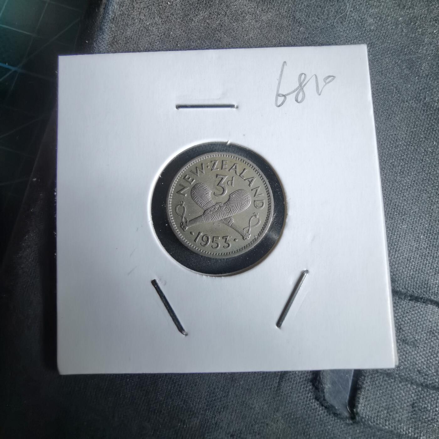 沼泽如烟--第968场 新西兰1953年3便士伊二首年