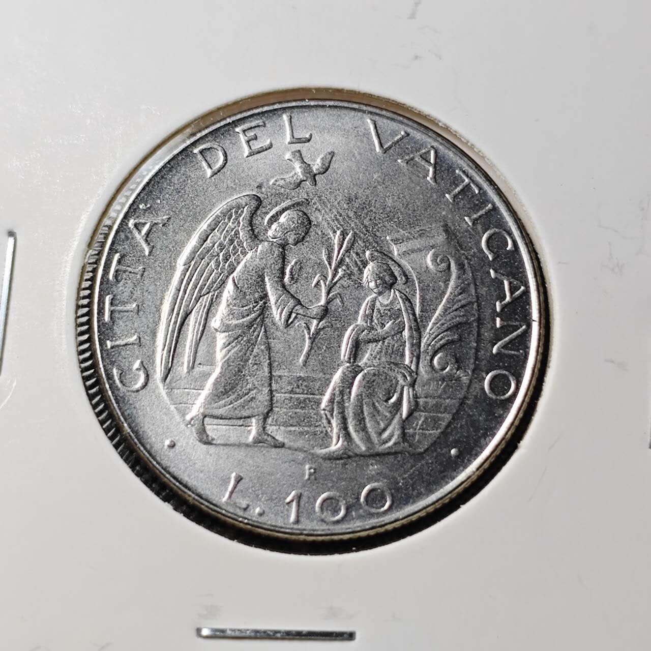 KK钱币收藏小铺  第388期  2月预留时间 周末发货  梵蒂冈100里拉