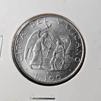KK钱币收藏小铺  第388期  2月预留时间 周末发货 -  梵蒂冈100里拉