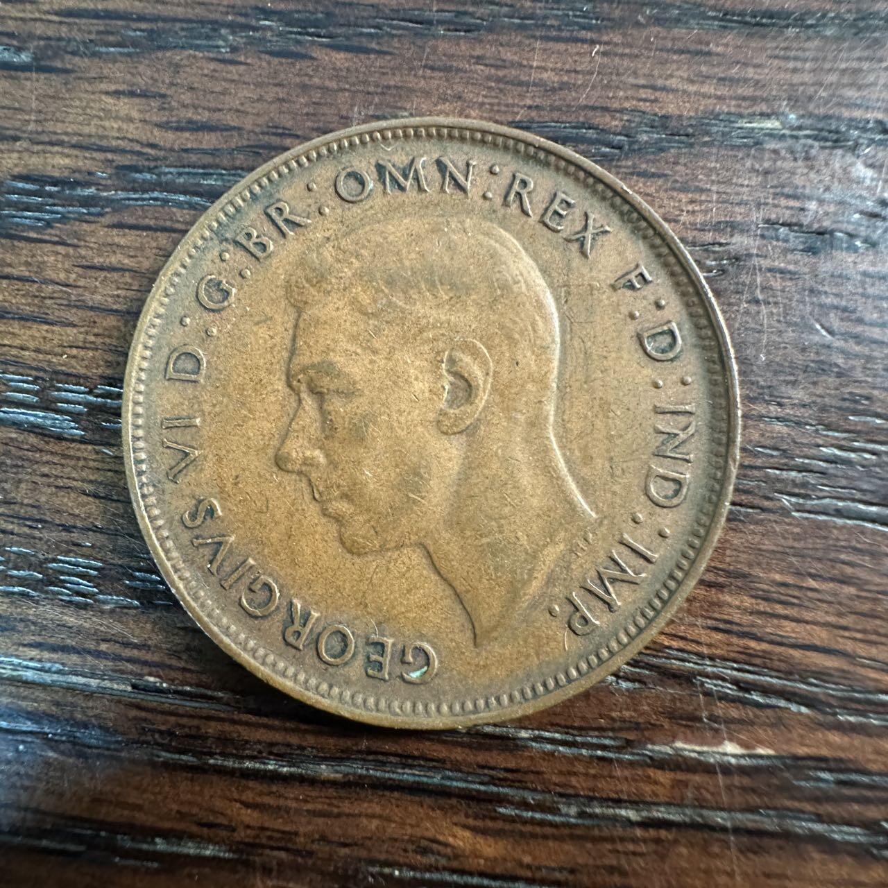 蒂克钱币- 第56场 外国散币免佣金限时拍 澳大利亚1948年 乔治六世 1便士铜币