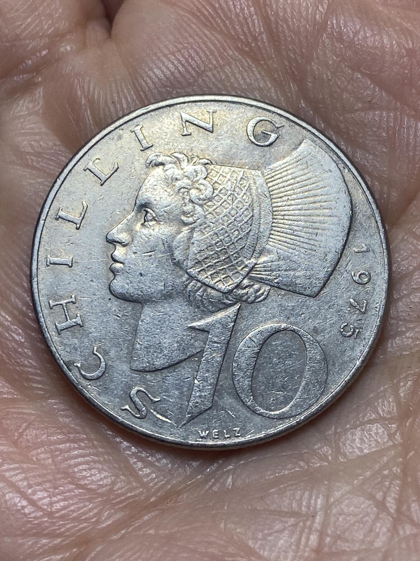 2026年第十二场(总第一百八十一场）外国好品散币场(免佣金) 奥地利🇦🇹1975年10先令(二战后共和国时期第二版)