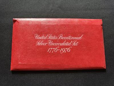 咖啡豆•收藏 2025年Jan_26th世界各国硬币银币拍卖 - 1776-1976年美国独立200周年纪念UNC银币套币 外国外币