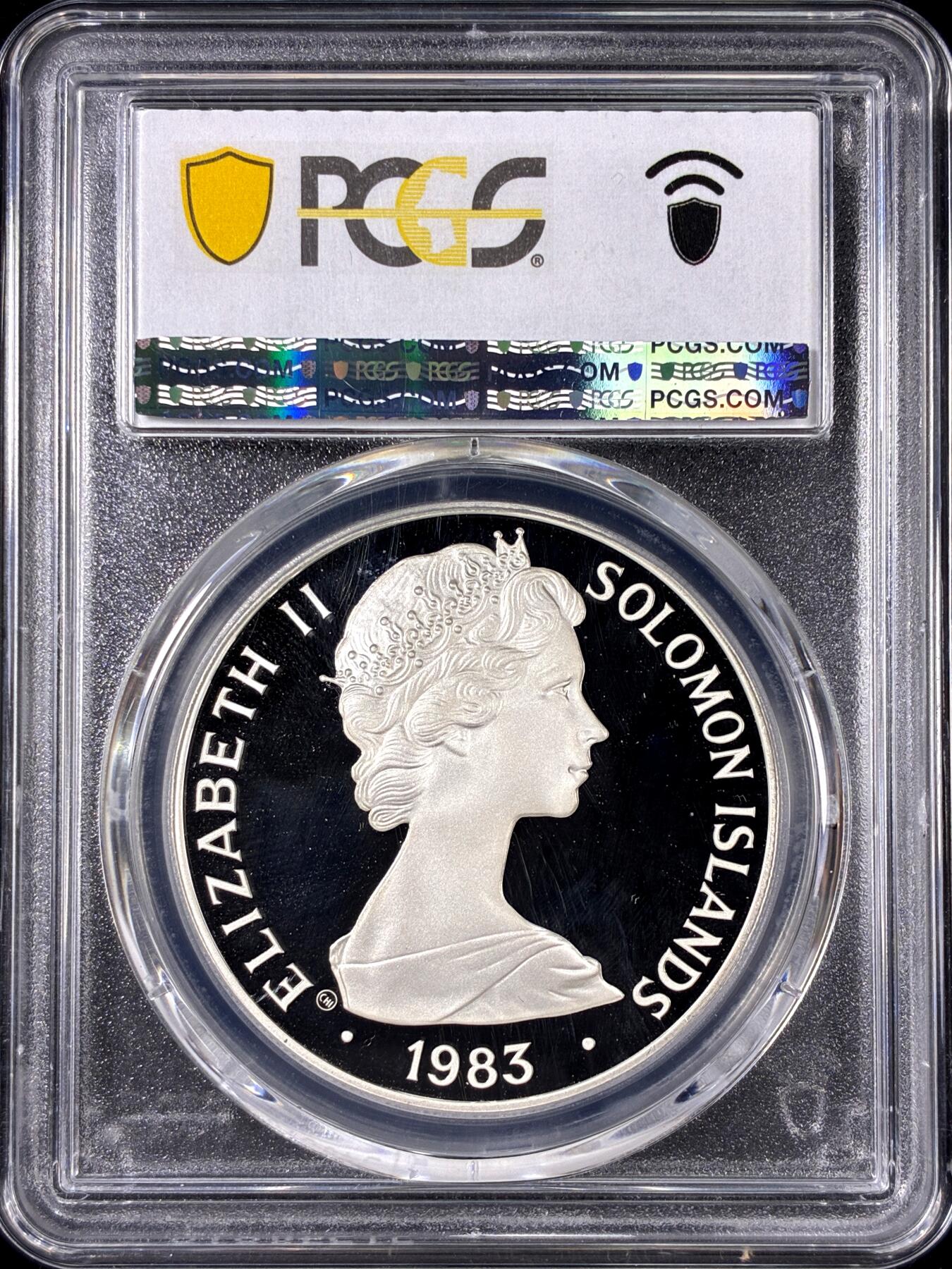 【雨安】【直播拍卖】【第0126期-评级币章】2026-01-24 周六 19:30 [评级现代] Solomon Islands 所罗门群岛 5元 1983年 儿童年 [28.28克,  0.925银] PCGS-PR68DCAM 精制币