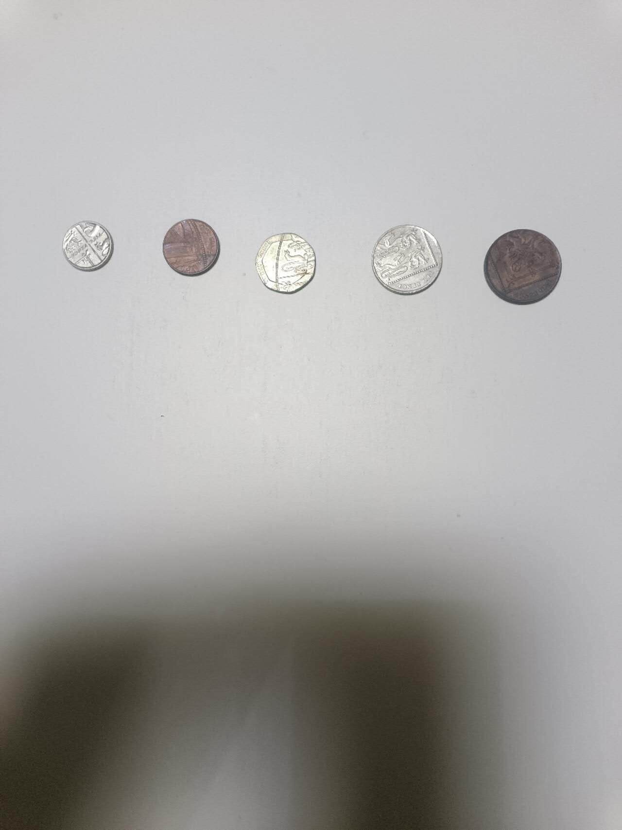 【20260122】非全新纸币和硬币第328场 英国5枚硬币小全套