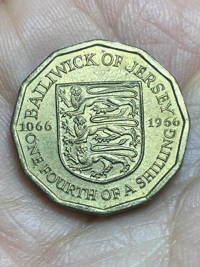 2026年第十二场(总第一百八十一场）外国好品散币场(免佣金) - 英属泽西岛🇯🇪1966年1/4先令(诺曼征服900周年纪念币)