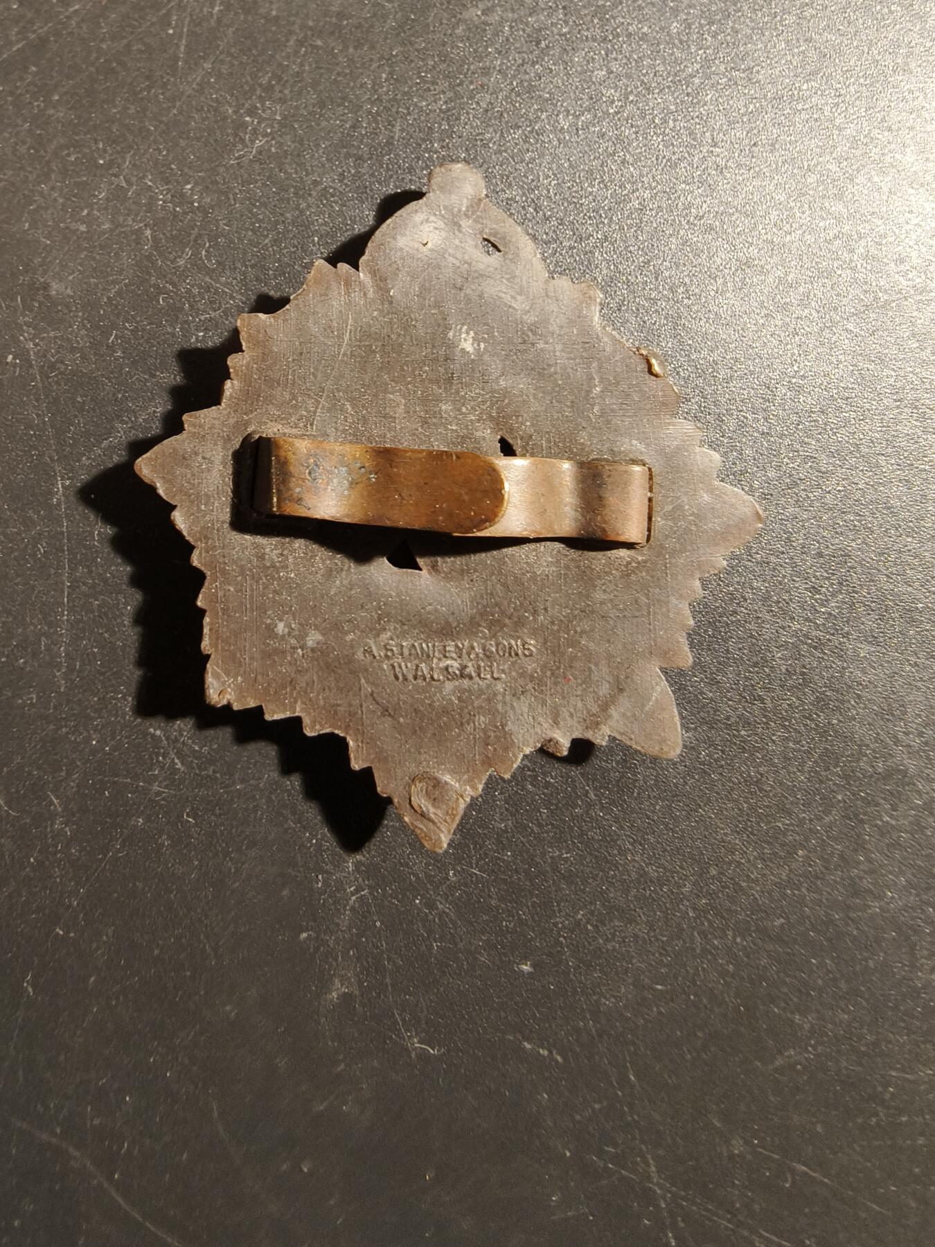 老王徽章第178期 英国皇家陆军服务兵团帽徽    塑料材质