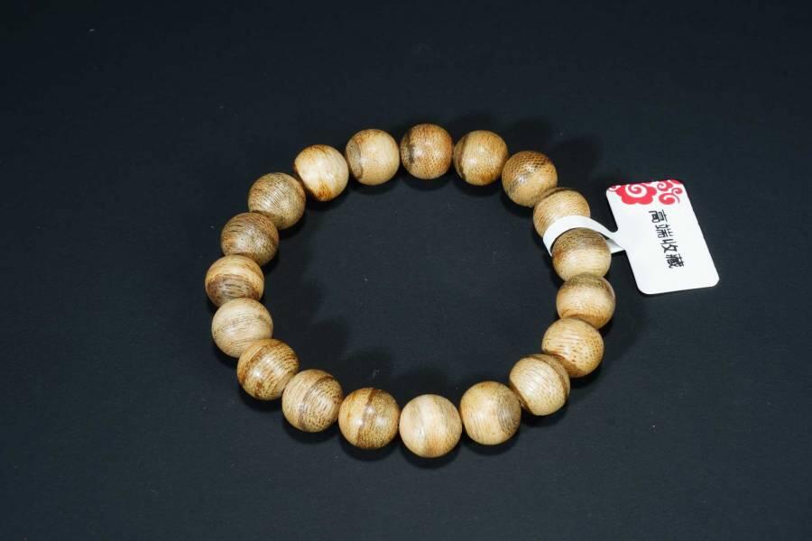 上海都达杂项专场四（全场包邮） 天然加里曼丹沉香1.0圆珠手串 附鉴定证书86-286