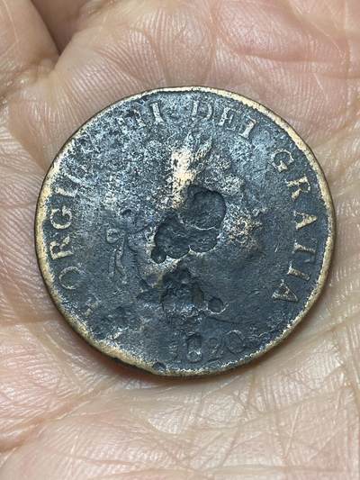 2026年第十二场(总第一百八十一场）外国好品散币场(免佣金) - 少见有伤–英国🇬🇧1820年1/2便士代币