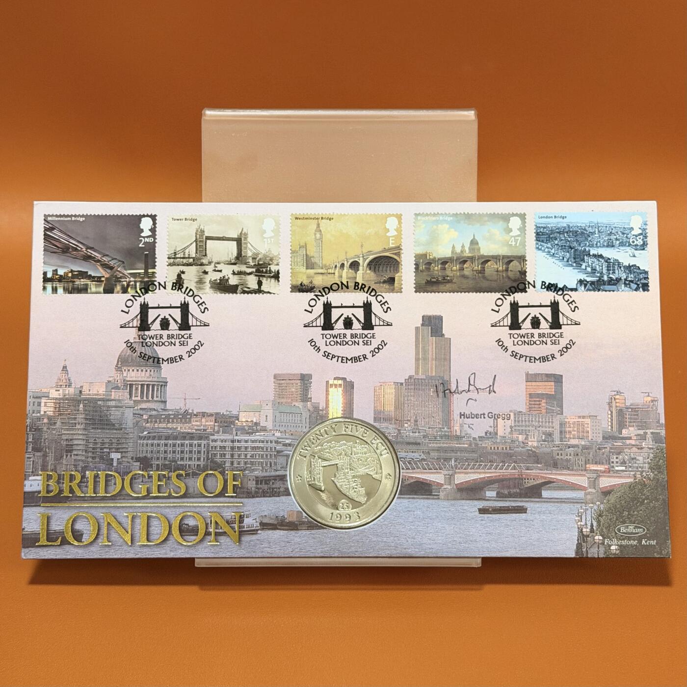 ＜星葵钱币社＞散币克朗场第68期·1月23日发货 〈邮币封·签名版〉英格兰1993年塔桥25埃居克朗型纪念币