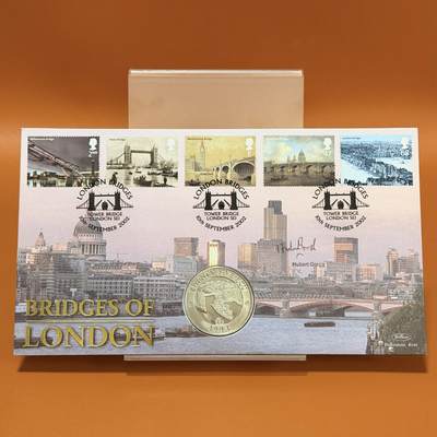 ＜星葵钱币社＞散币克朗场第68期·1月23日发货 - 〈邮币封·签名版〉英格兰1993年塔桥25埃居克朗型纪念币