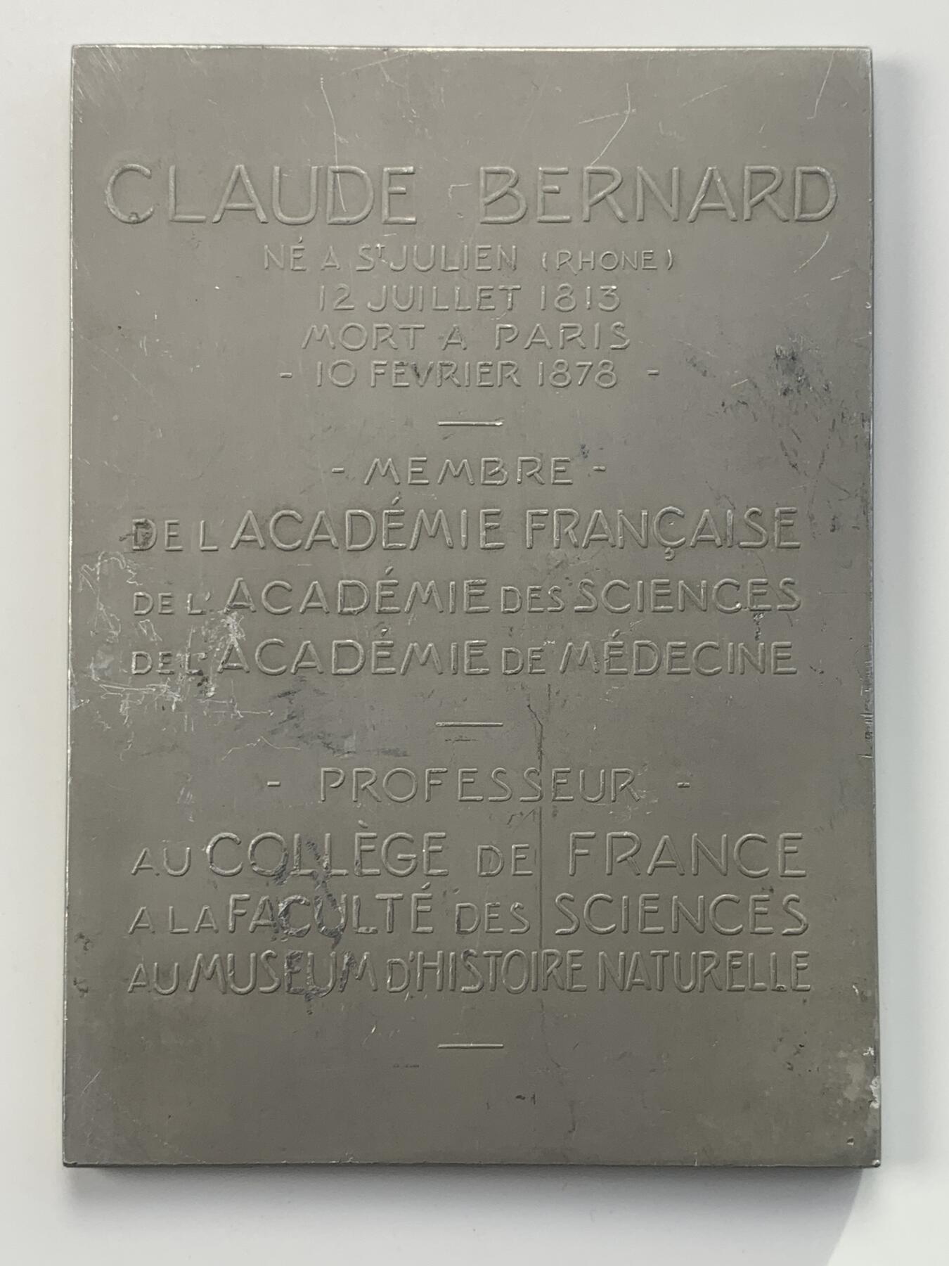 掌中浮雕-藏着的欧洲第050场 1913年法国科学家克洛德.贝尔纳白色金属纪念章，80*110mm，132g