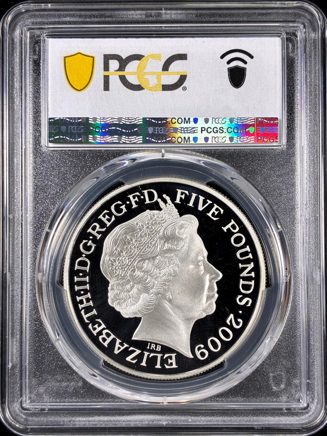 【雨安】【直播拍卖】【第0126期-评级币章】2026-01-24 周六 19:30 [评级现代] Great Britain 英国 5镑 2009年 伦敦奥运会-蒸汽机飞翔的苏格兰人 PCGS-PR69DCAM 精制币