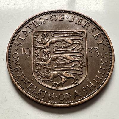 🌹外币初藏🌹🐯2026年第10场  每周二四六晚8️⃣点 接代拍 - 泽西岛1933年1/12先令