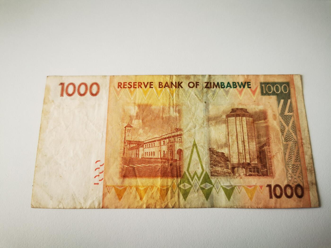 零零发流通品外国纸币拍卖 无佣金 津巴布韦