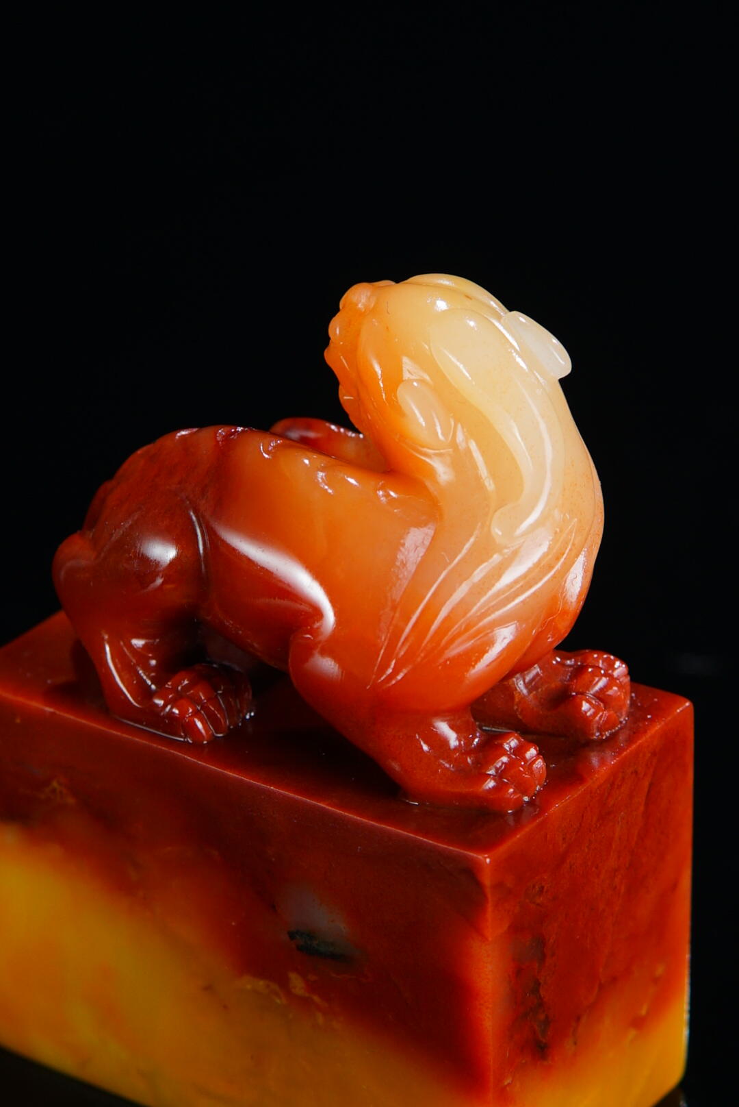 方寸藏珍·寿山田黄印章专场（一） 寿山高山石《甪端》钮章