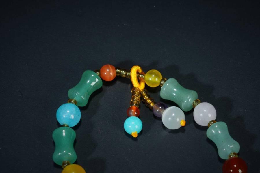 上海都达杂项专场五（全场包邮） 天然玛瑙多宝手链87-296