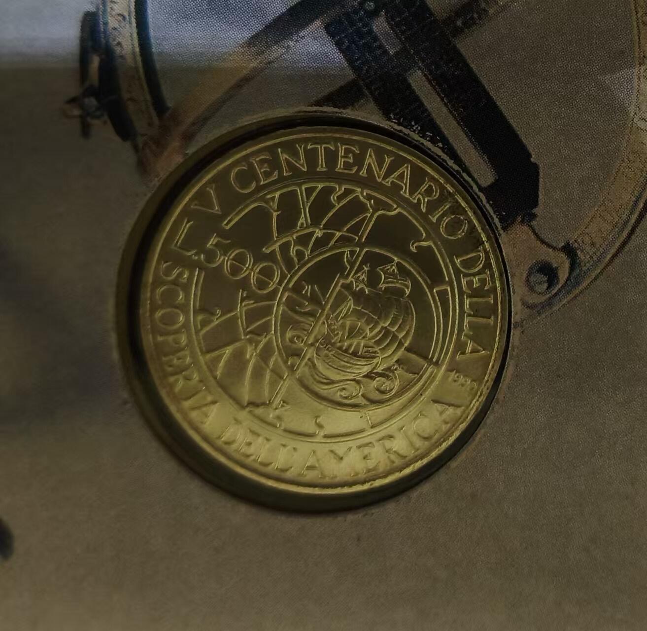 ❤️【币观天下】❤️ 第340期钱币拍卖- 2026.1.23周五晚上6点半场-长期征集拍品 意大利1990年哥伦布发现美洲五百年纪念银币 含纯银9.19克