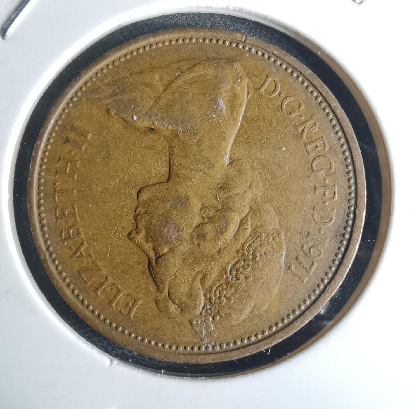 沼泽如烟--第971场 英国1971年2便士