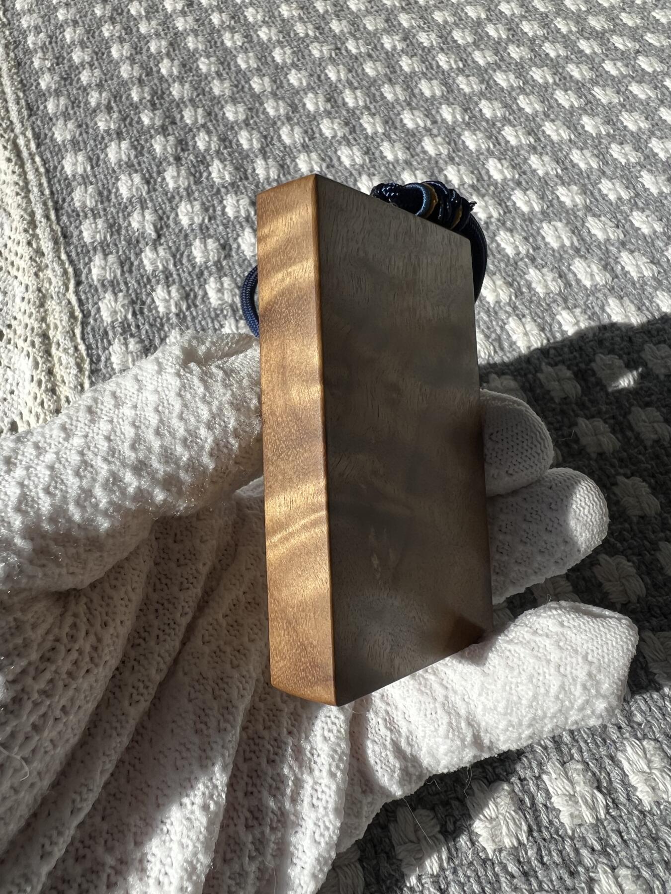 零元拍：B20金丝楠平安无事牌，3D立体水波香喷喷的小金砖，金光闪闪，78.8/52/13MM