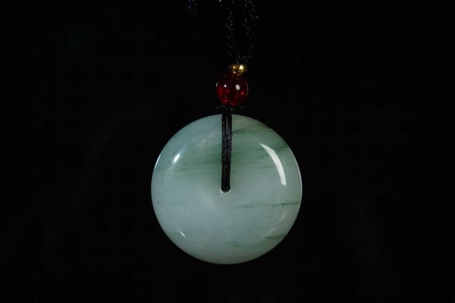 上海都达杂项专场五（全场包邮） 石英岩玉平安扣挂件 附鉴定证书87-73