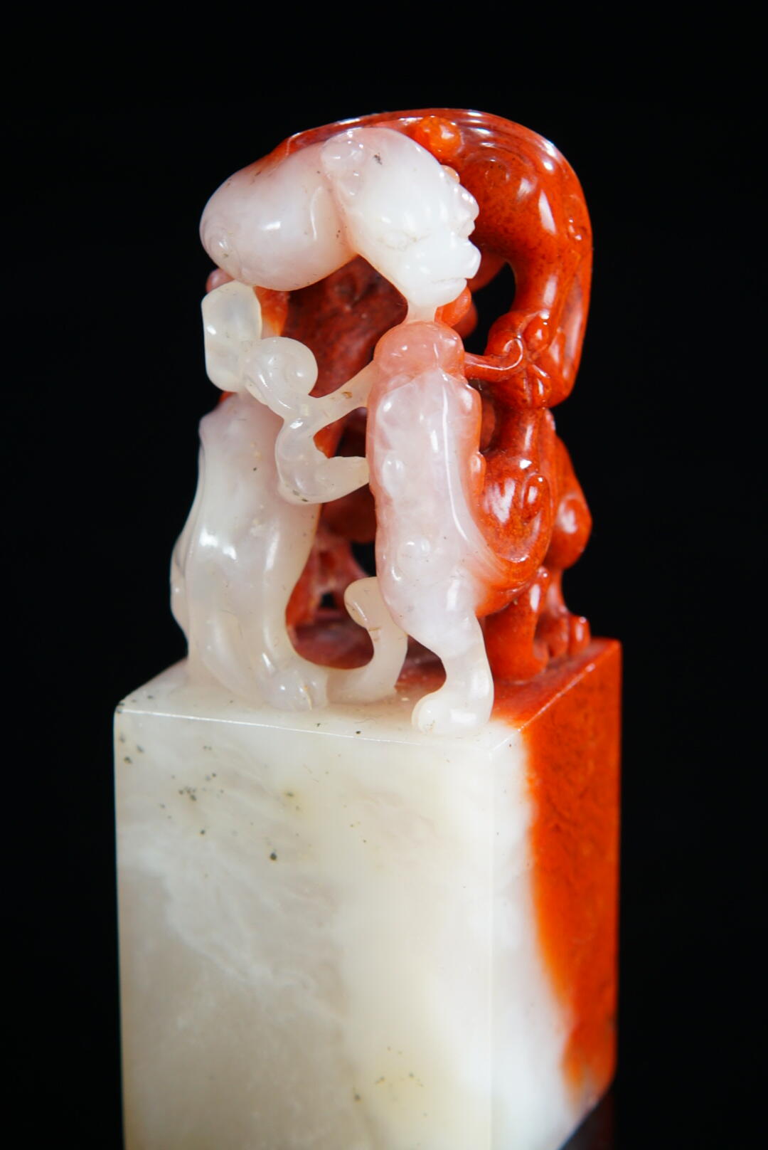 方寸藏珍·寿山田黄印章专场（一） 寿山高山石《三螭献瑞》印章