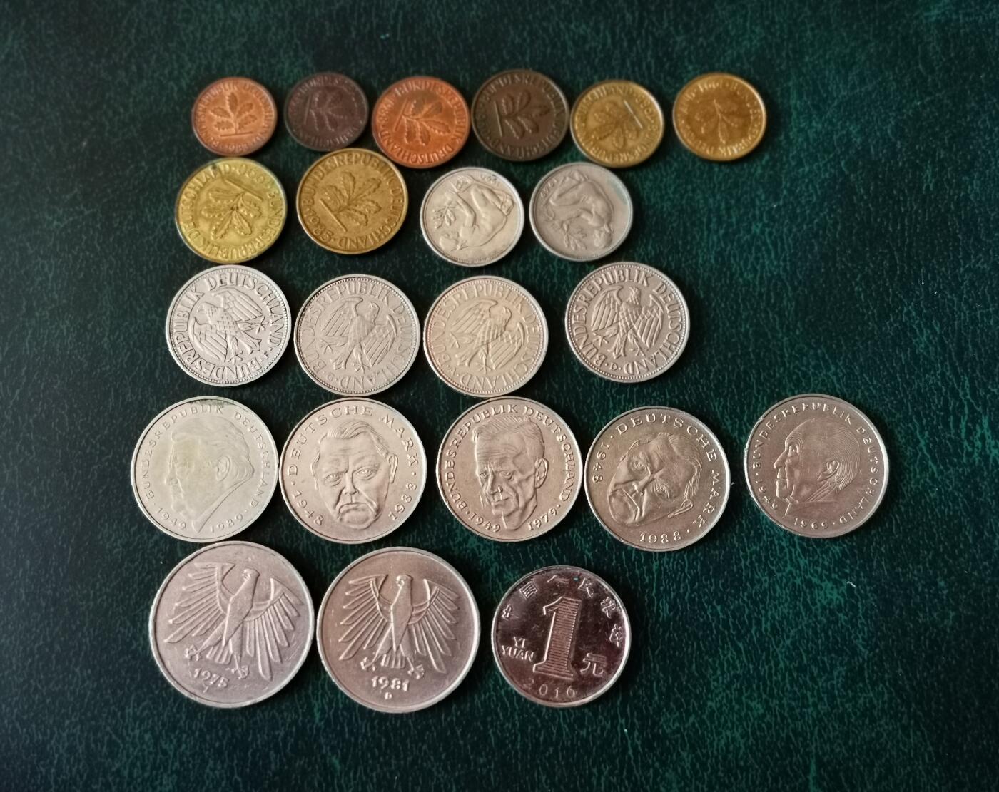 零零发外国硬币拍卖 无佣金 德国马克一组