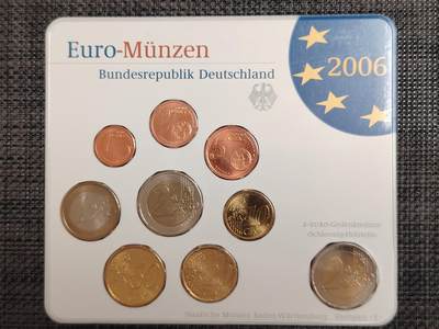 布加迪🐬～世界钱币(上海)🌾第 271 期 /  各国套币和散币 - 德国🇩🇪 2006年 欧元套币 含2枚2欧元