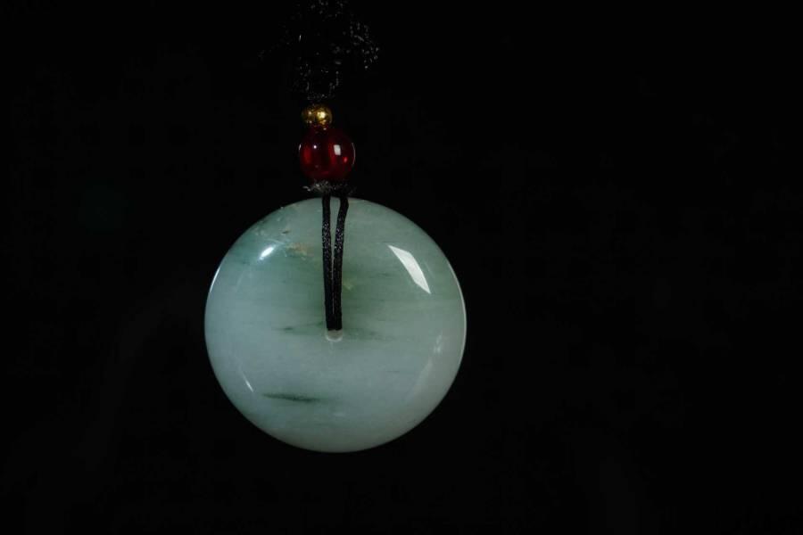 上海都达杂项专场五（全场包邮） 石英岩玉平安扣挂件 附鉴定证书87-73