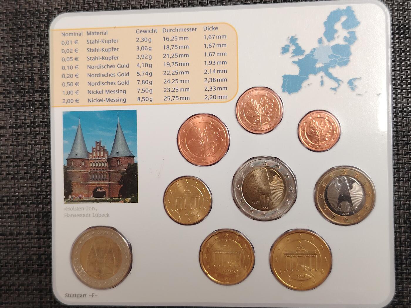 布加迪🐬～世界钱币(上海)🌾第 271 期 /  各国套币和散币 德国🇩🇪 2006年 欧元套币 含2枚2欧元