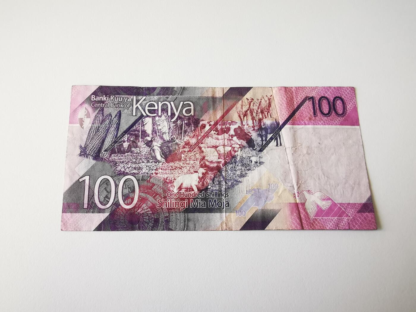 零零发流通品外国纸币拍卖 无佣金 肯尼亚100