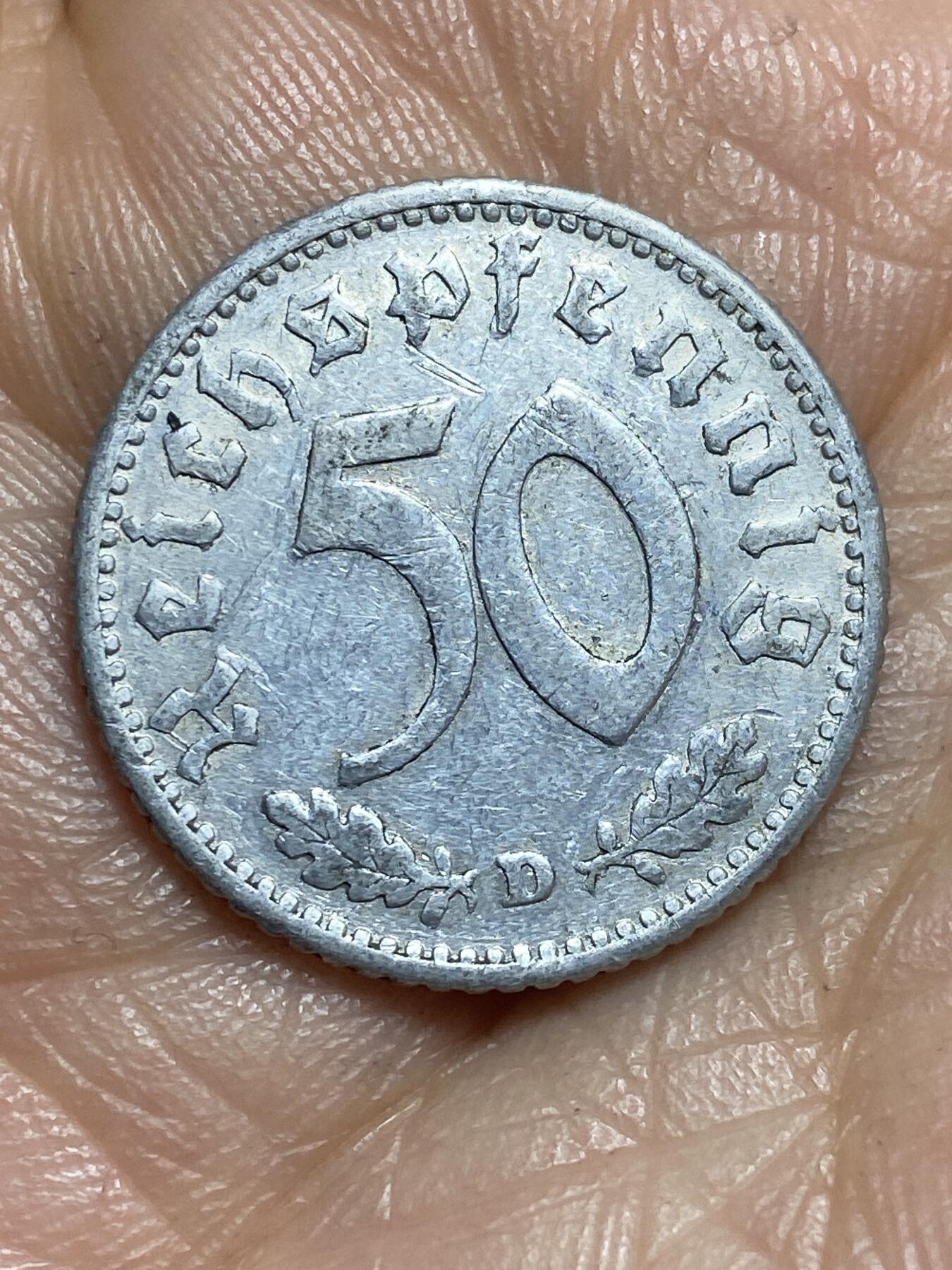 2026年第十三场(总第一百八十二场）外国好品散币场(免佣金) 德意志第三帝国1941年50芬尼(D标，慕尼黑造)