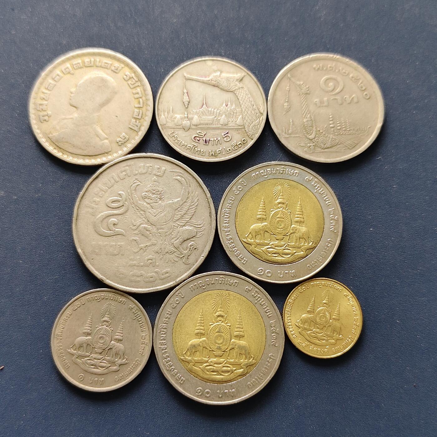 【全场包邮】纯粹捡漏拍496场-持续更新中 泰国各年份拉玛九世早期8枚一组