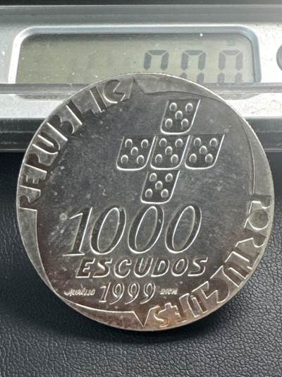 ❤️【币观天下】❤️ 第340期钱币拍卖- 2026.1.23周五晚上6点半场-长期征集拍品 - 葡萄牙1999年银币27克500银