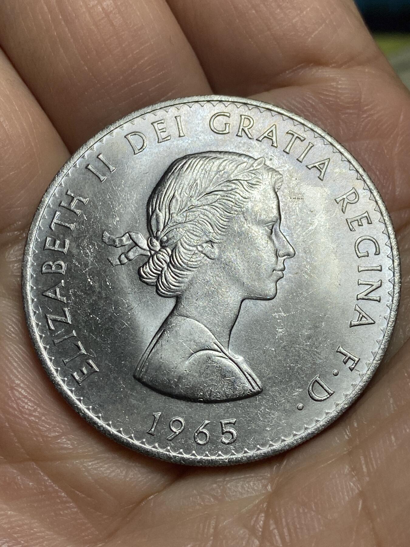 2026年第十三场(总第一百八十二场）外国好品散币场(免佣金) 全新–英国🇬🇧1965年1克朗(丘吉尔逝世纪念币)