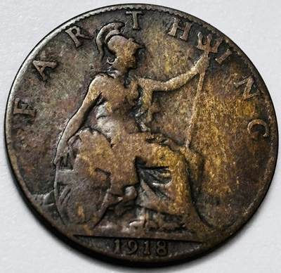 文馨钱币收藏 2026新年第四场（第 290 场）【长期接代拍品】 -  1918 年英国乔治五世法新铜币