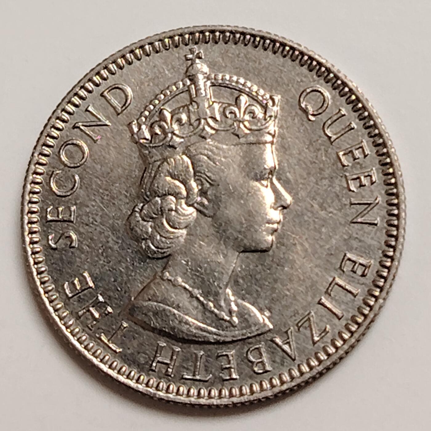 布加迪🐬～世界钱币(上海)🌾第 271 期 /  各国套币和散币 塞舌尔🇸🇨 1964年 25分