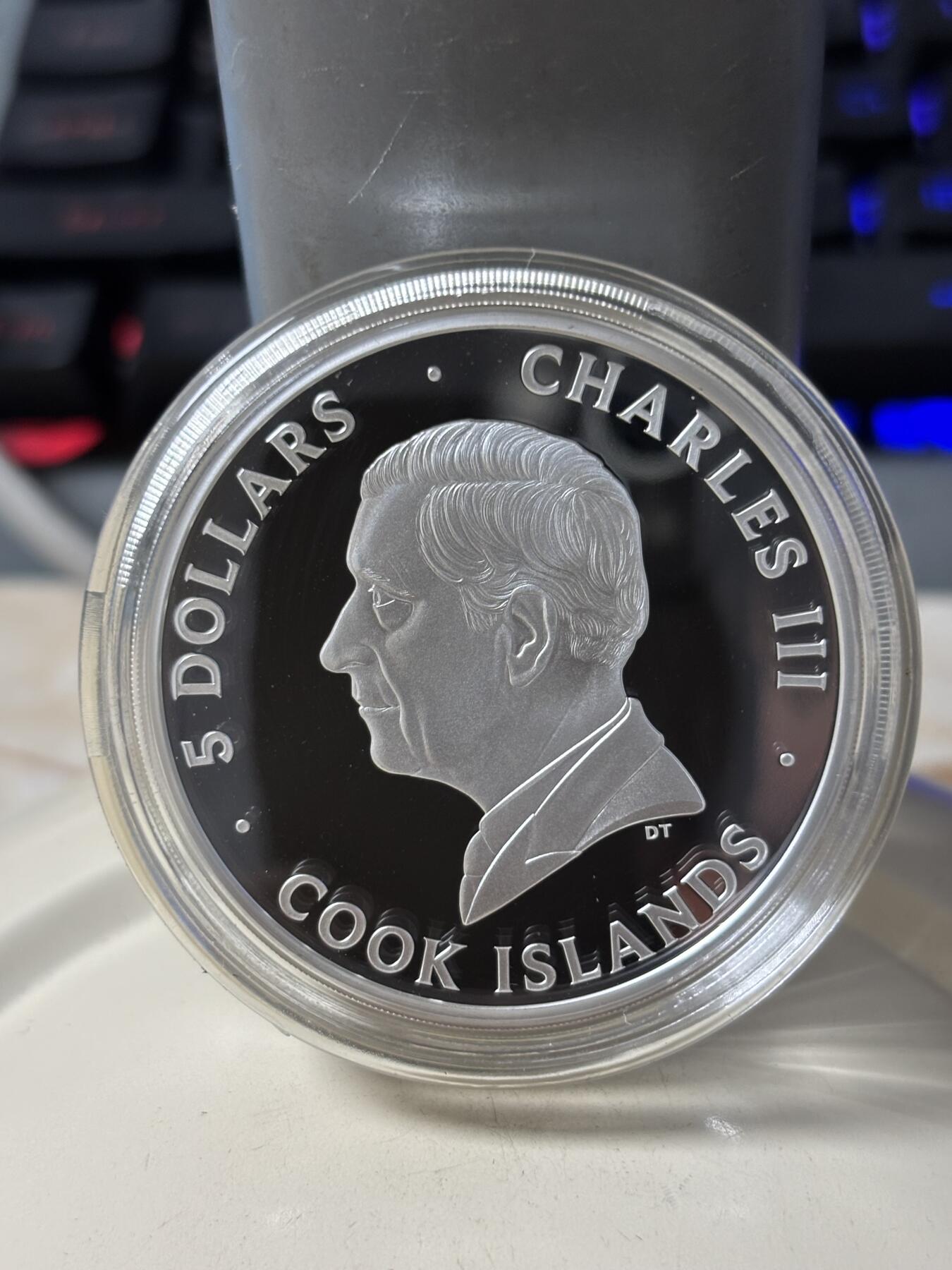 第189期拍卖 库克2023玛丽雪莱的《弗兰肯斯坦》1盎司纪念银币，9999银，发行1818枚