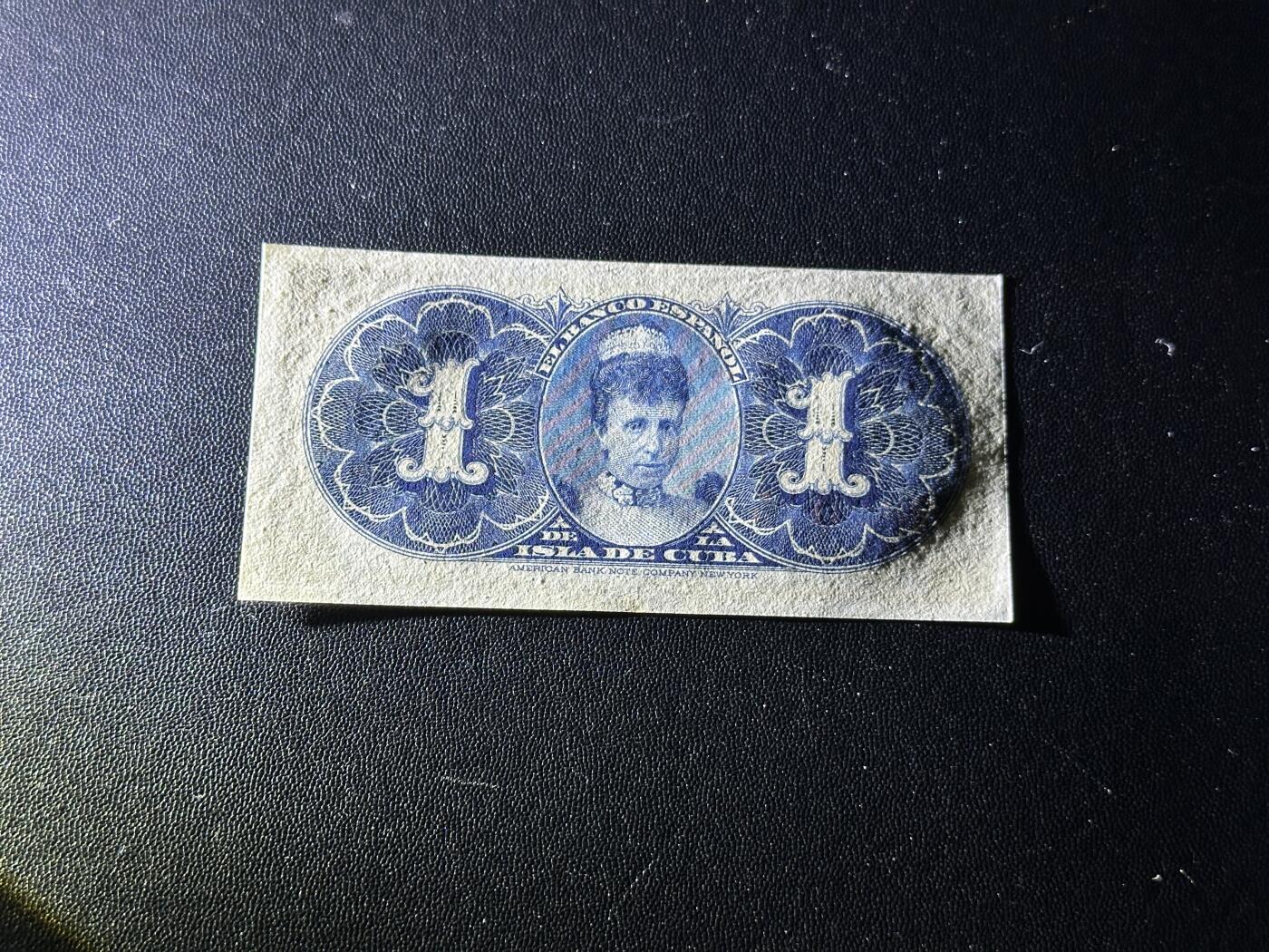 《外钞收藏家》第六百零四期（精品场）（本平台长期征集拍品、欢迎藏友们联系合作） 1896年美钞公司版 古巴1比索 基本全新
