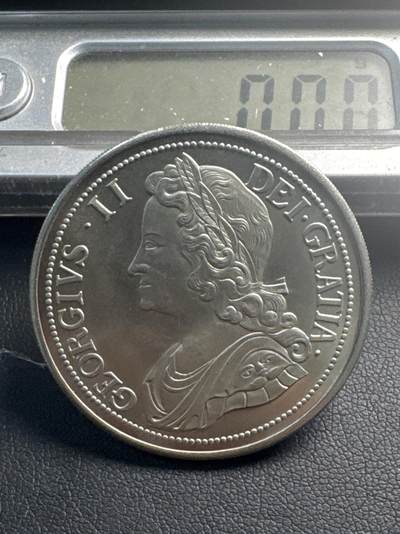 ❤️【币观天下】❤️ 第340期钱币拍卖- 2026.1.23周五晚上6点半场-长期征集拍品 - 仿英国1732年詹姆斯二世1克朗纪念章，20.7克，37.8mm