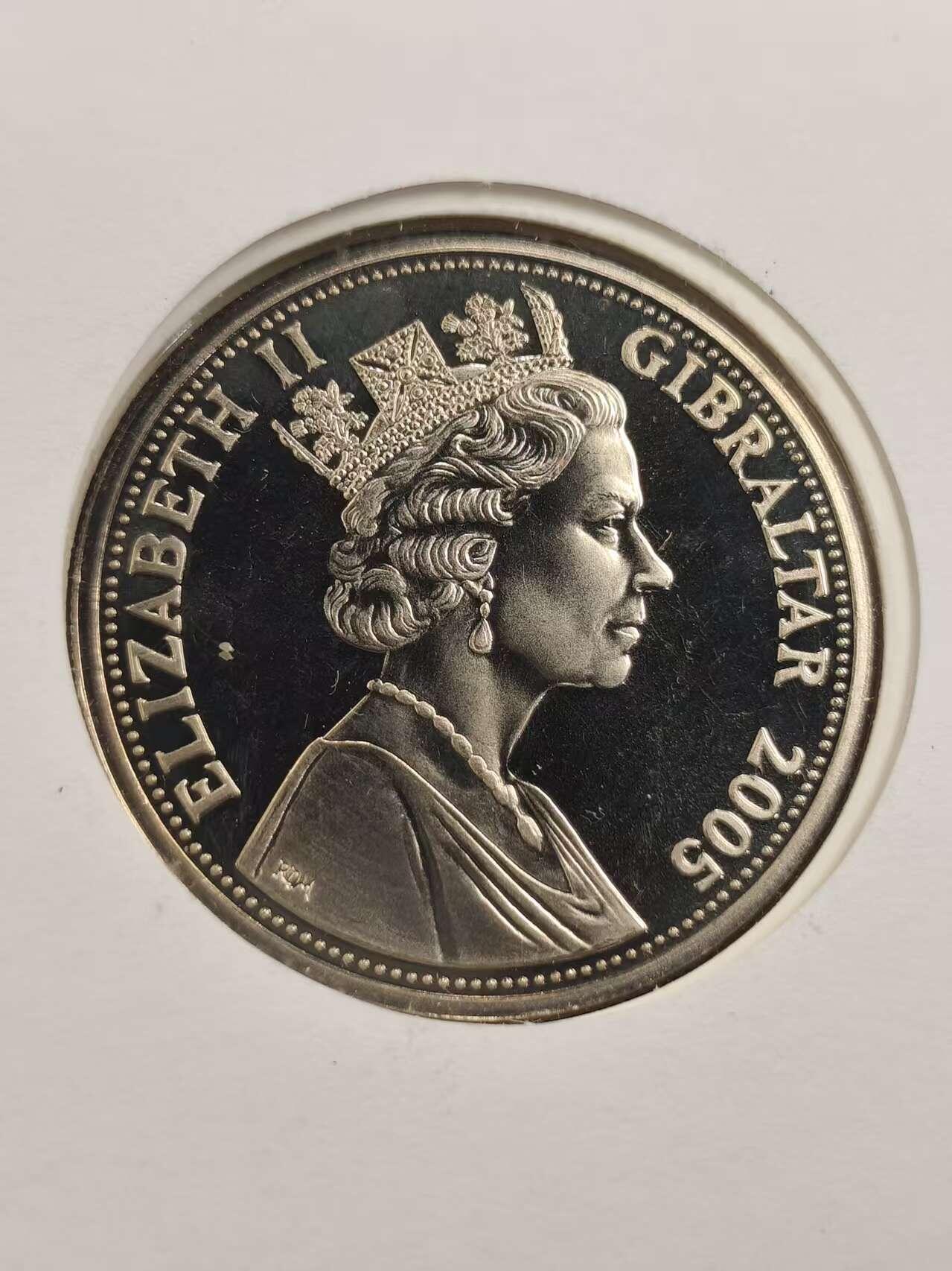 G&W世界散币，银币处理专场（第44场） 首日封  直布罗陀2005年1克朗 王室之年 濯足节仪式  克朗型