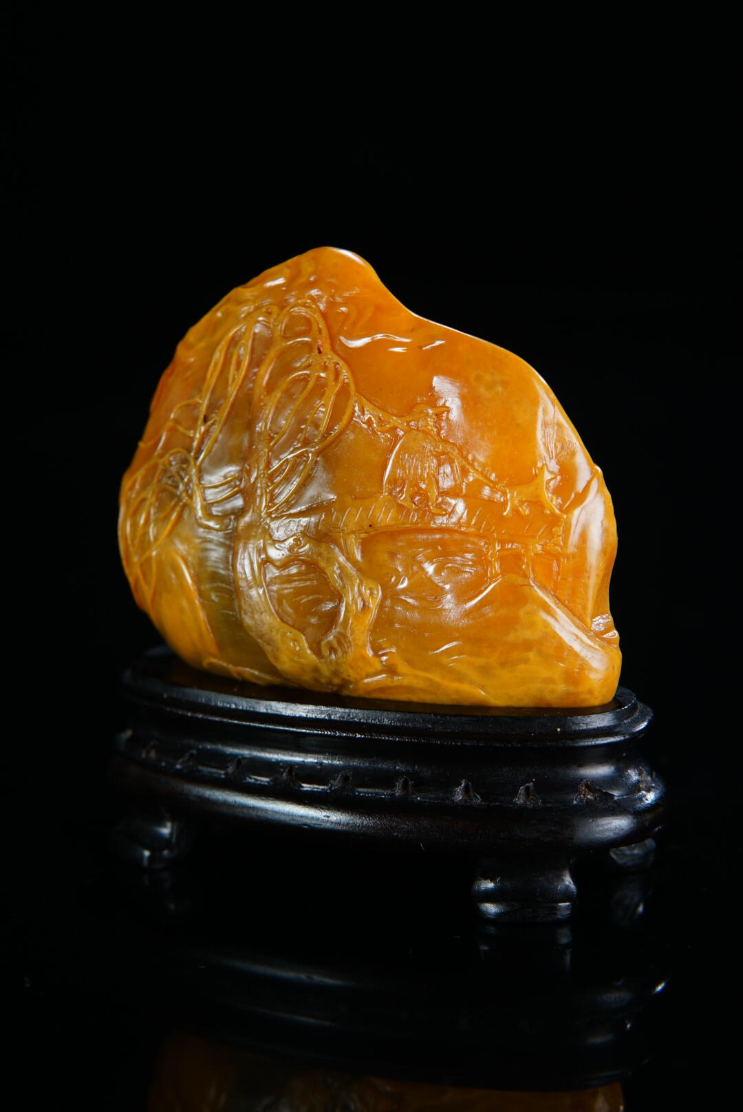 方寸藏珍·寿山田黄印章专场（一） 寿山田黄石《柳阴渔乐》摆件