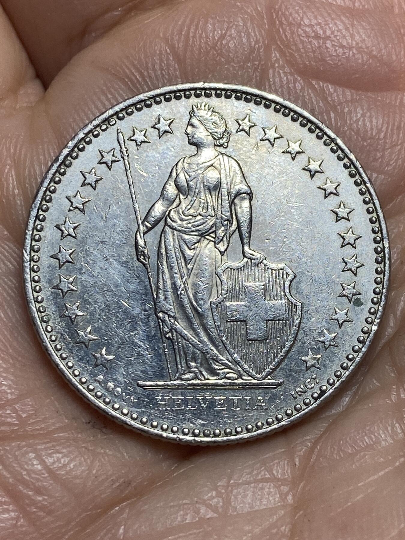 2026年第十三场(总第一百八十二场）外国好品散币场(免佣金) 瑞士🇨🇭2000年2法郎(第五版，B标伯尔尼造)