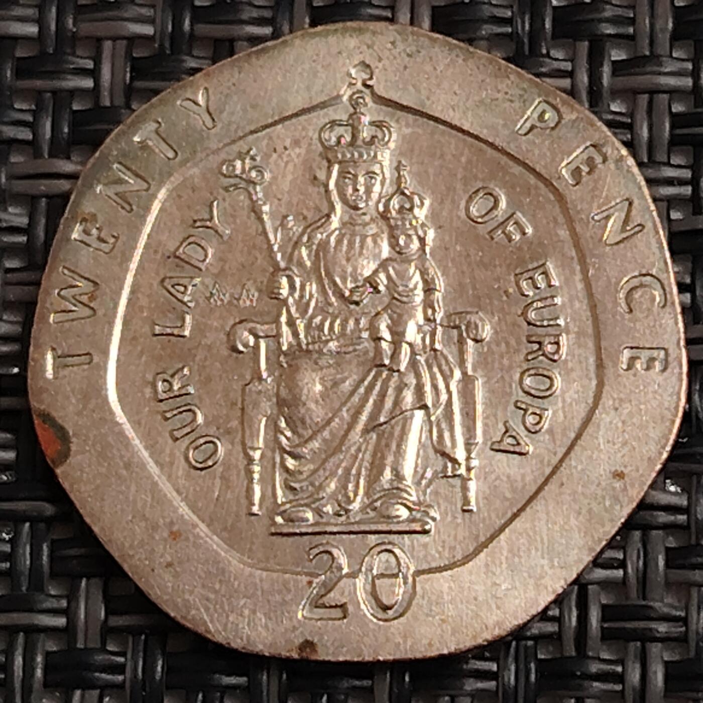 布加迪🐬～世界钱币(上海)🌾第 271 期 /  各国套币和散币 直布罗陀🇬🇮 1988年 20分