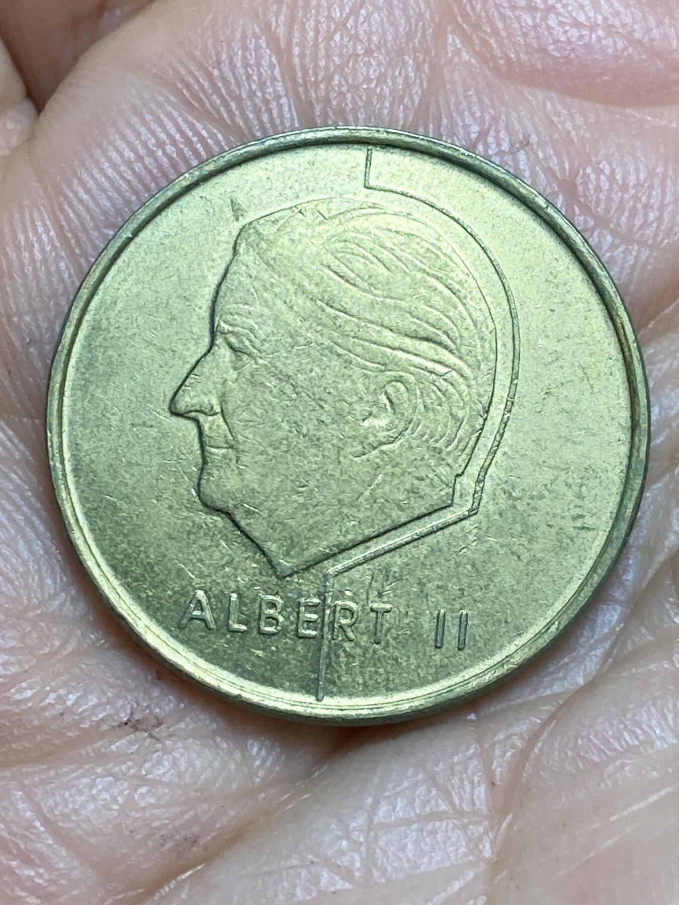 2026年第十三场(总第一百八十二场）外国好品散币场(免佣金) 比利时🇧🇪1998年5法郎(阿尔贝二世时期，法语版)