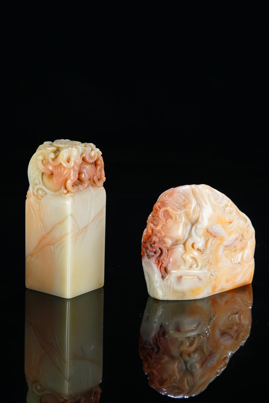 方寸藏珍·寿山田黄印章专场（一） 寿山善伯石《螭龙》套章