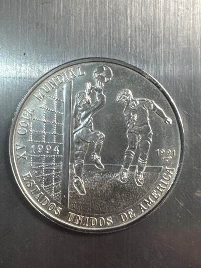 ❤️【币观天下】❤️ 第340期钱币拍卖- 2026.1.23周五晚上6点半场-长期征集拍品 - 古巴1991年94世界杯5比索纪念银币12克999银