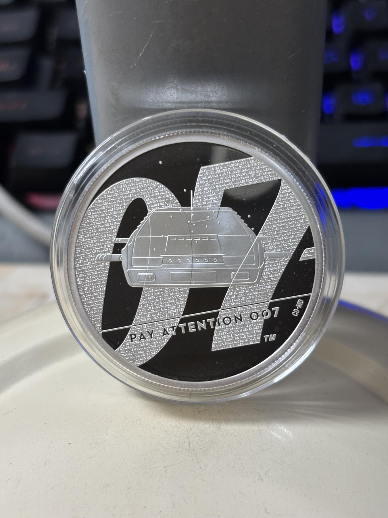 第189期拍卖 英国2020年007系列2永远的詹姆斯邦德2盎司银币，999银，发行2007枚